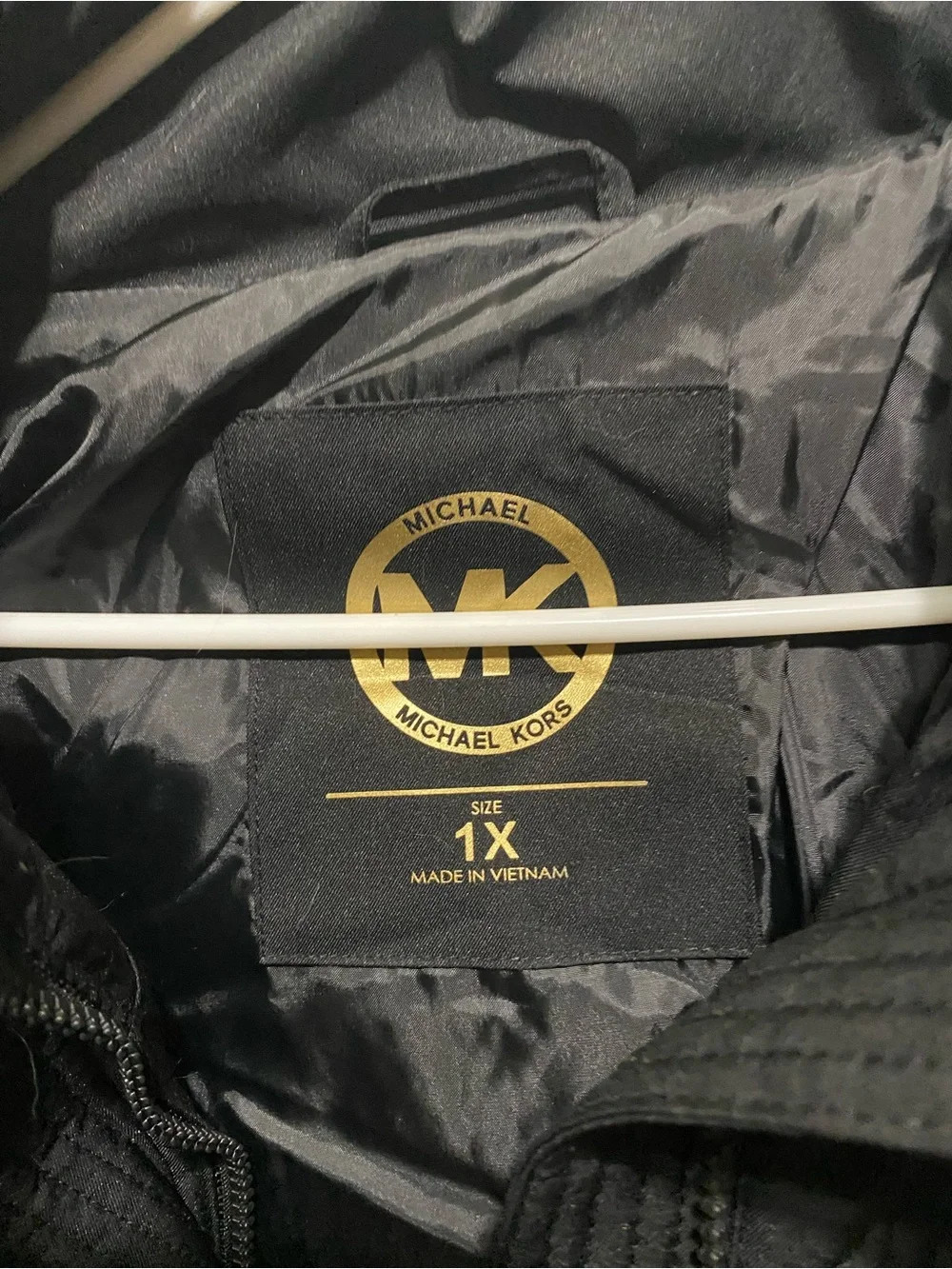 Michael Kors Black Jacket with Gold Logo - Picture 2 of 3